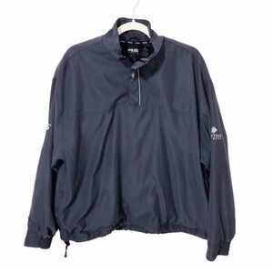 Ping Golf Mens Size Medium Windbreaker Quarter Zip Popover Shirt Blue Branded